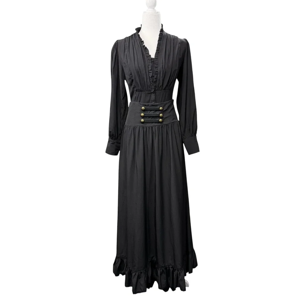 Scarlet Darkness Skirt/Top Womens M Black Gothic Steampunk Rein Fest Halloween